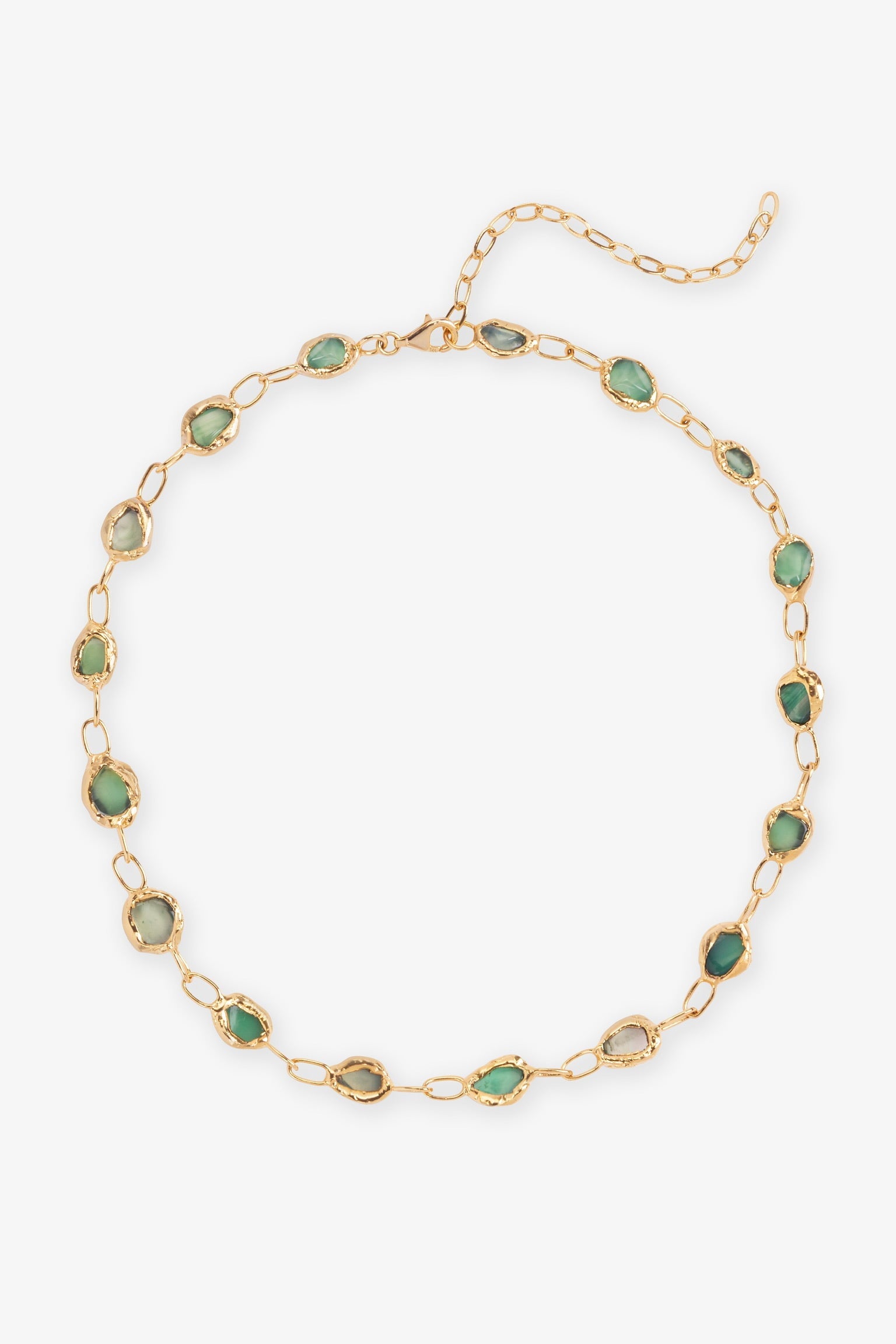 Molten Jade Necklace in Gold