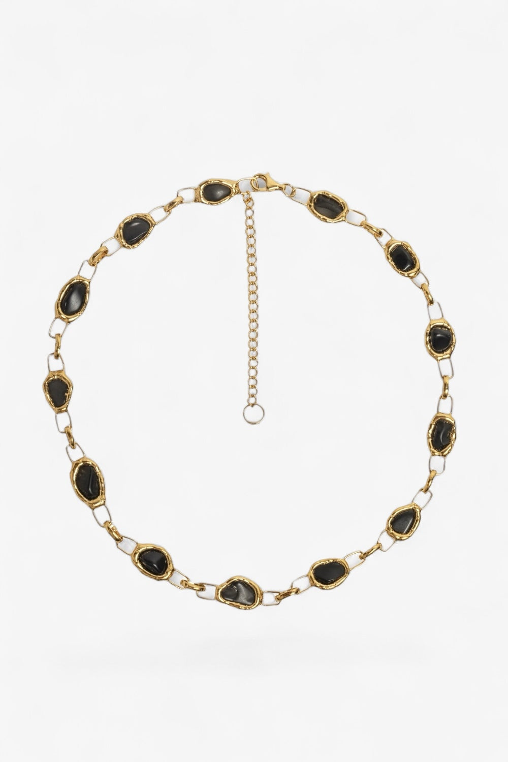 Onyx Square Link Necklace