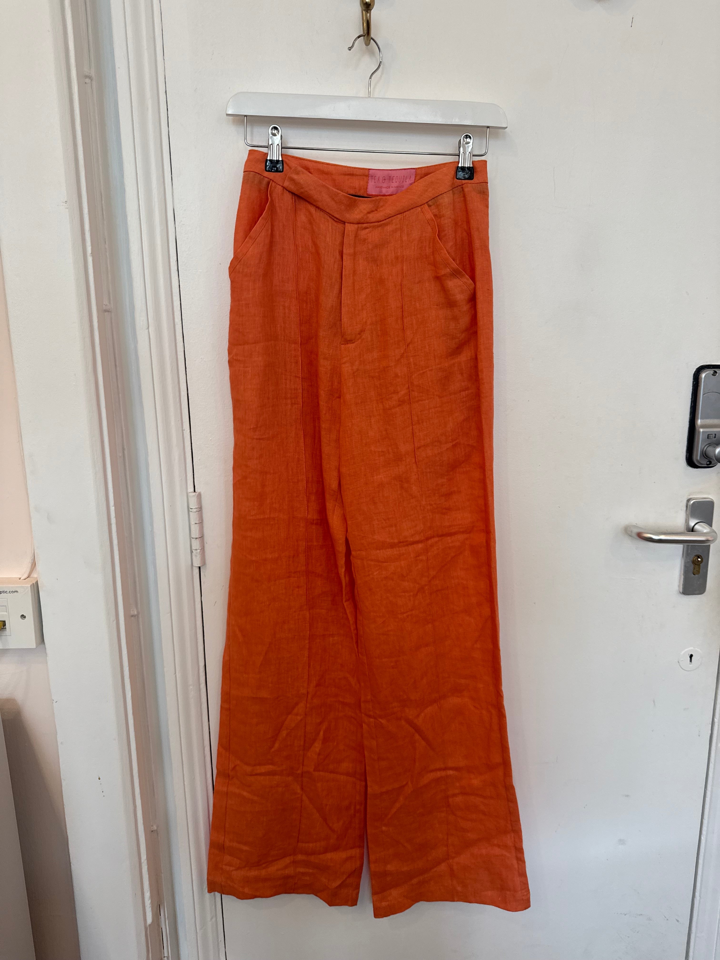Orange Linen Trousers