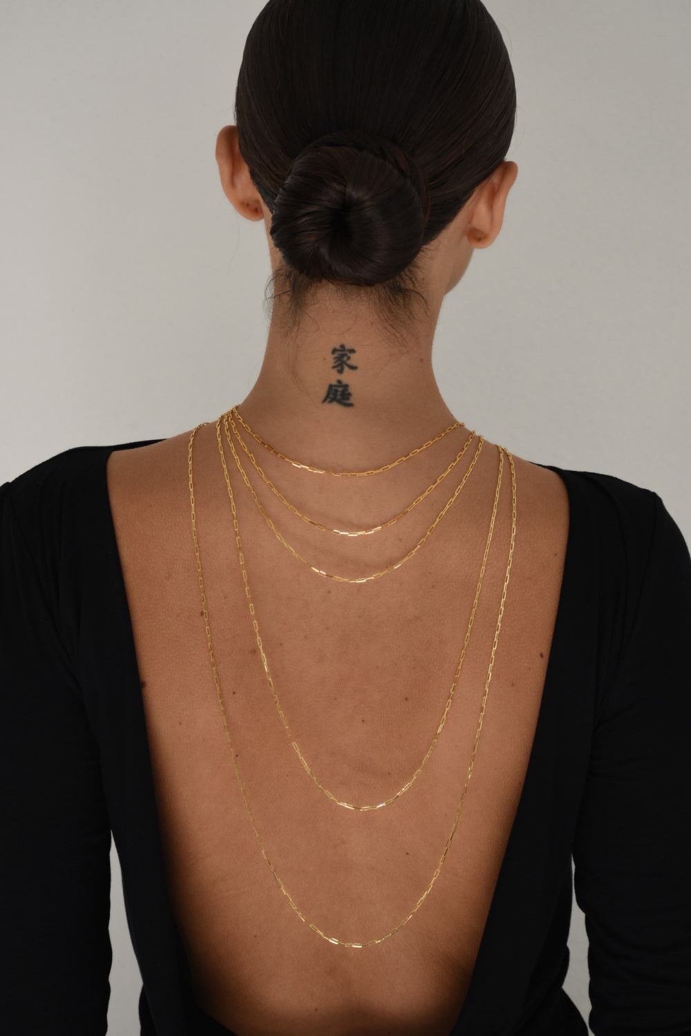 Paperclip Chain Necklace in Gold