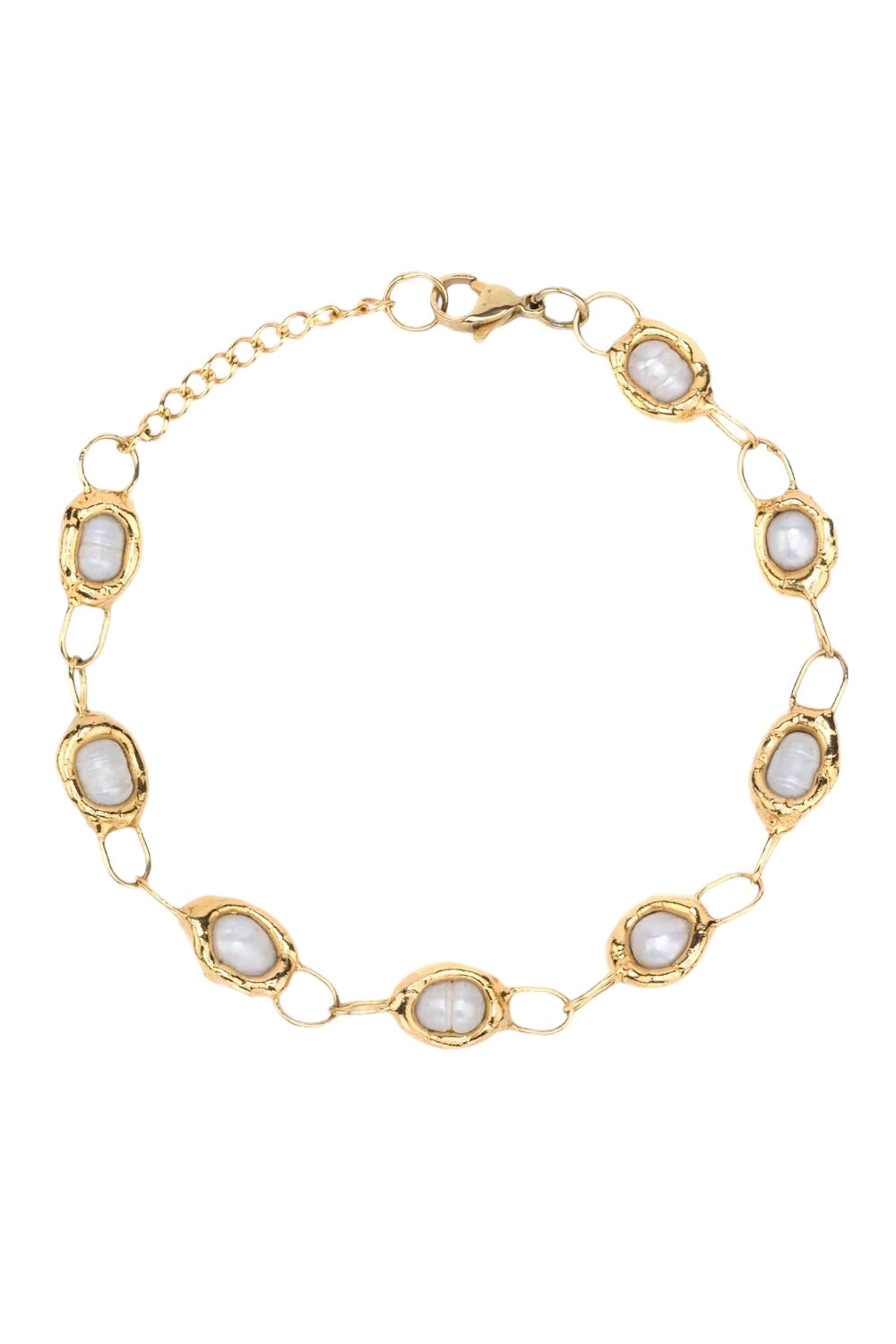 Pearl Chain Bracelet in Gold