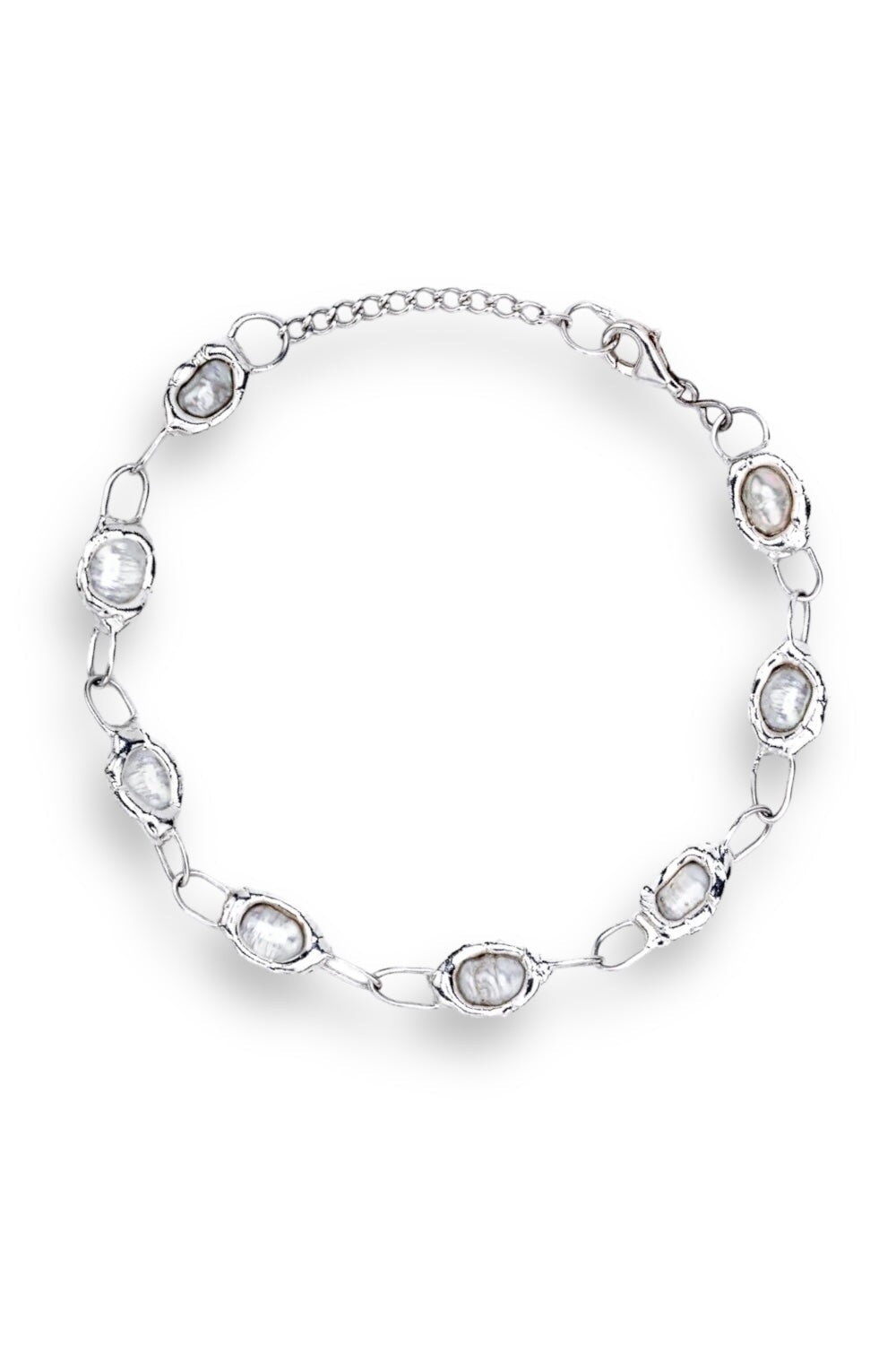 Pearl Chain Bracelet in Silver Tea & Tequila 
