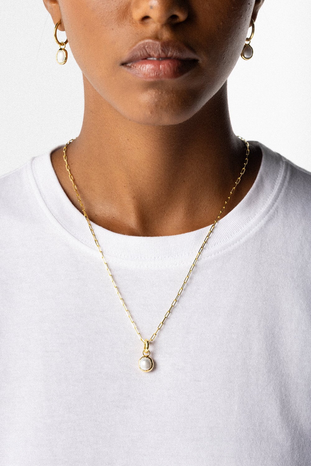 Pearl Charm in Gold
