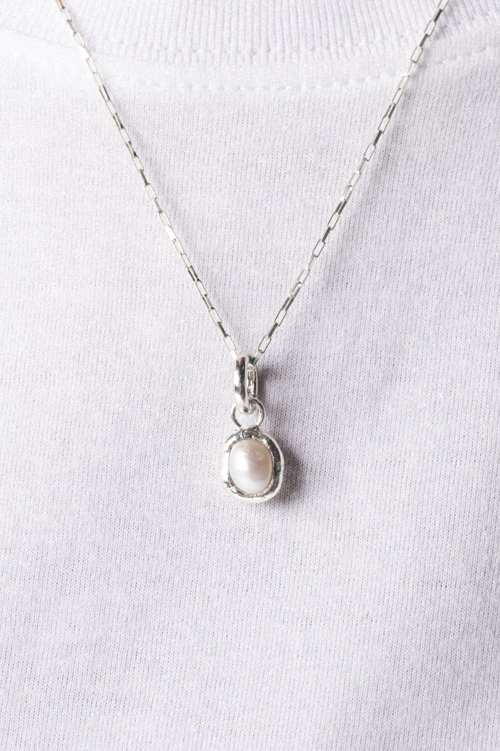 Pearl Charm in Silver