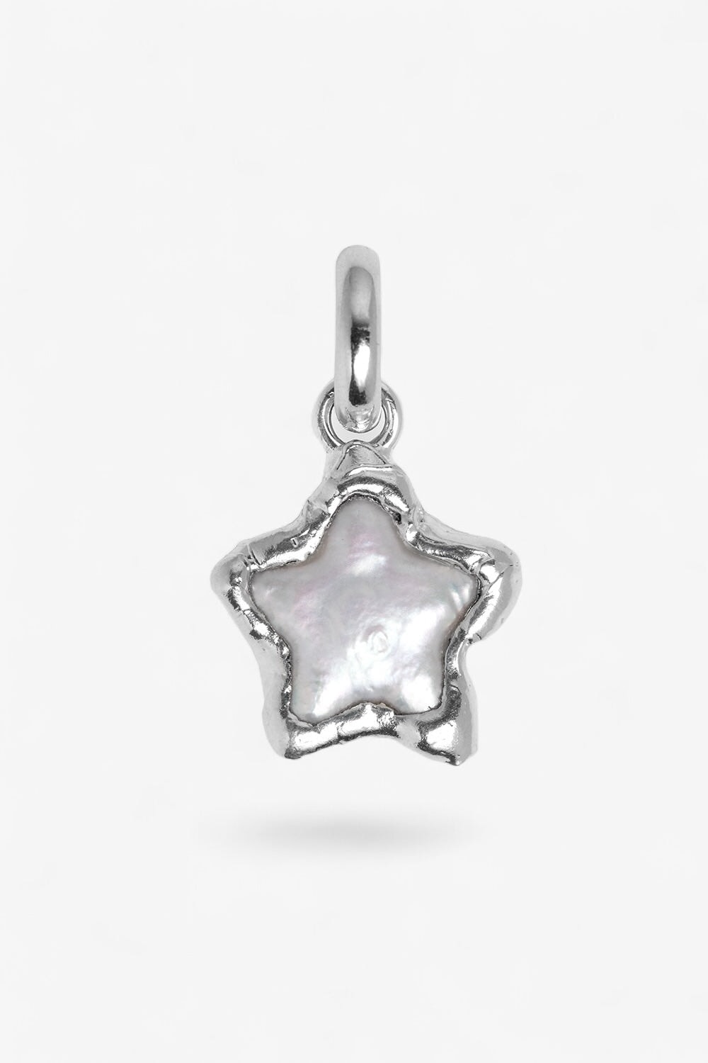 Pearl Star Charm in Silver