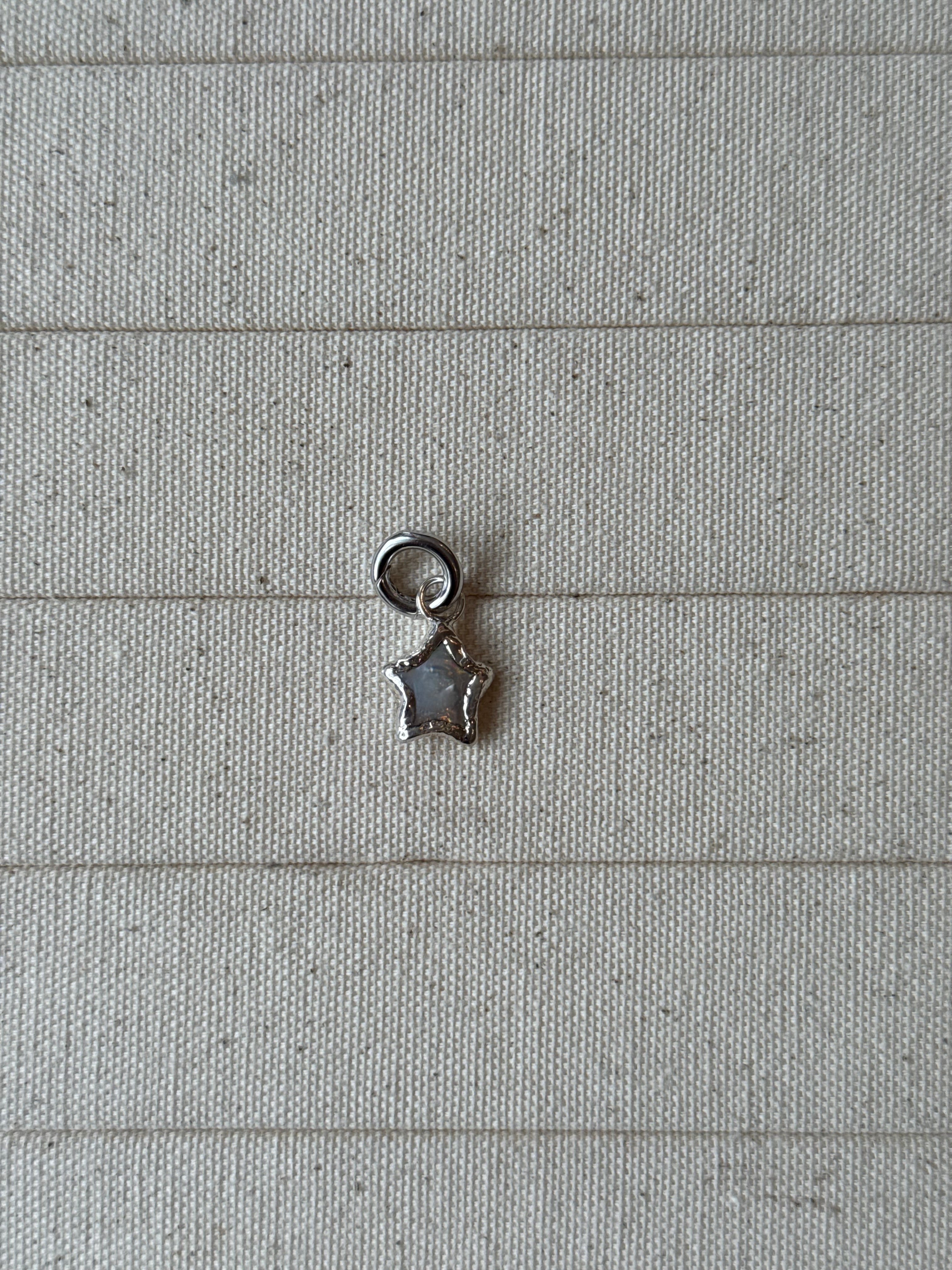 Pearl Star Charm Silver