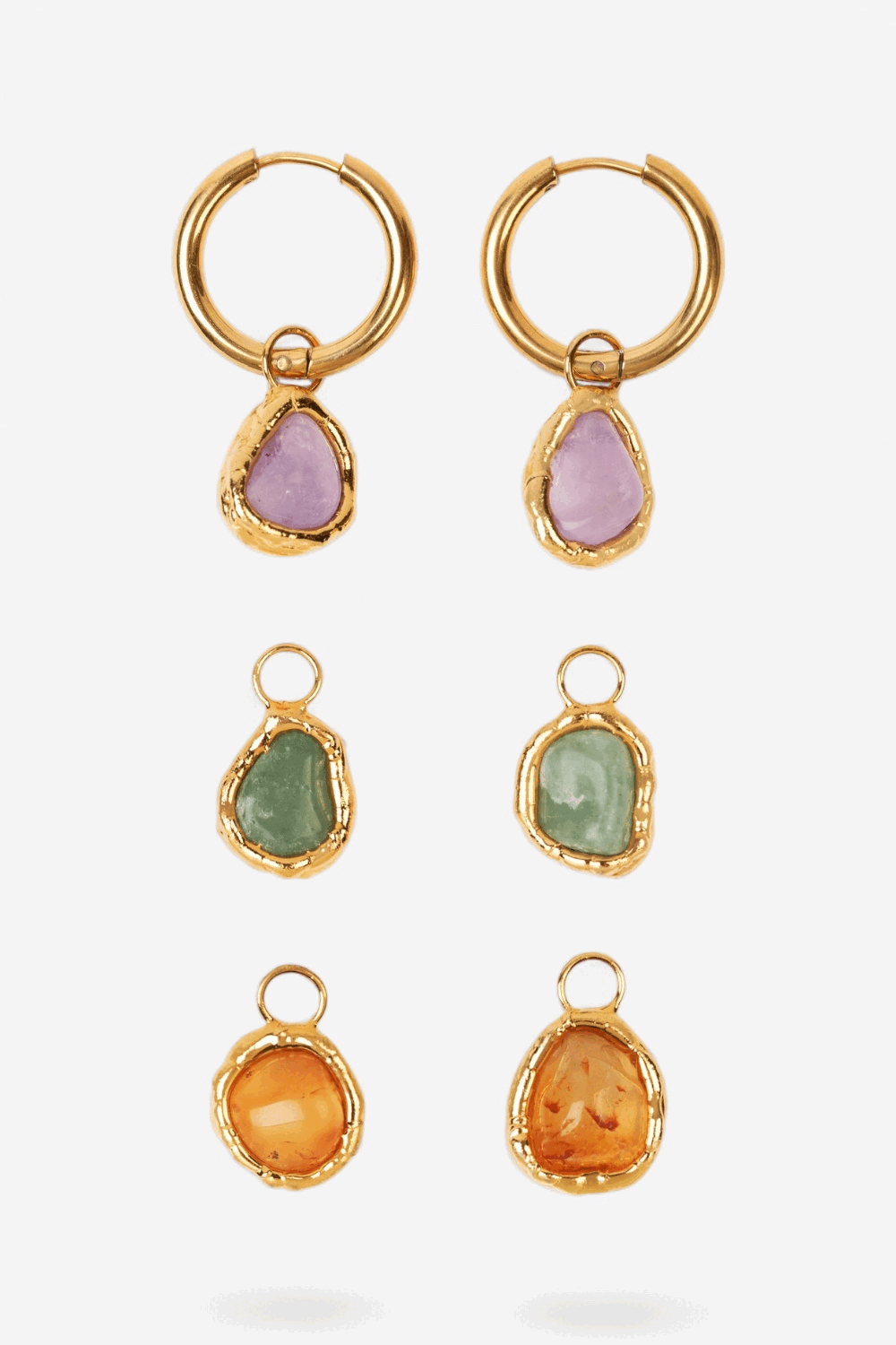 Pitaya Fruit Charm Hoops