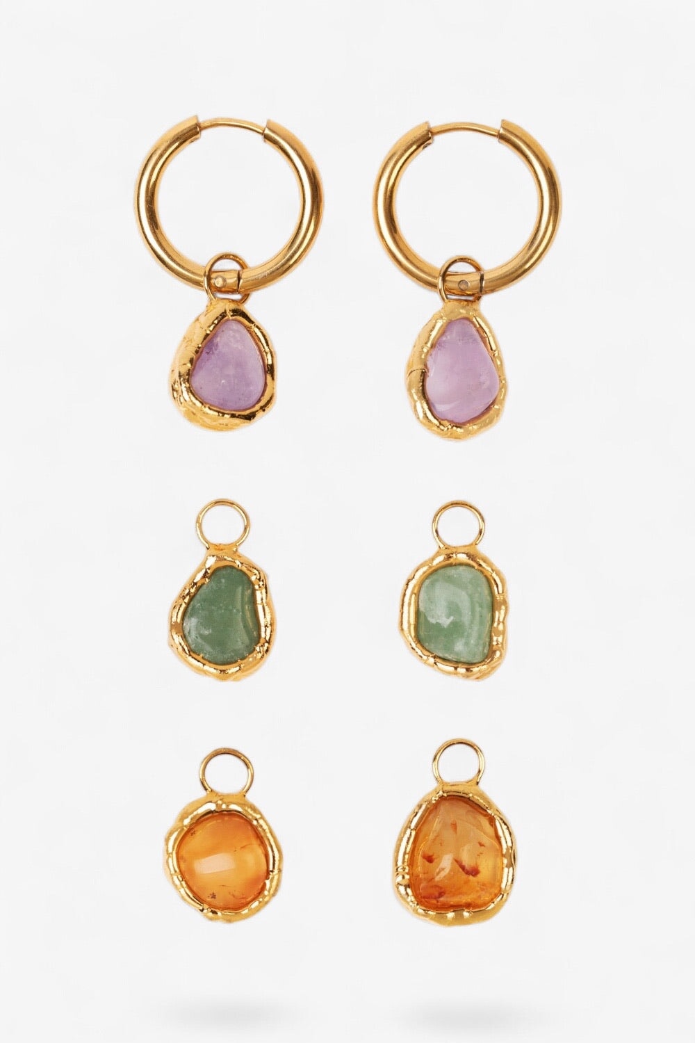 Pitaya Fruit Charm Hoops
