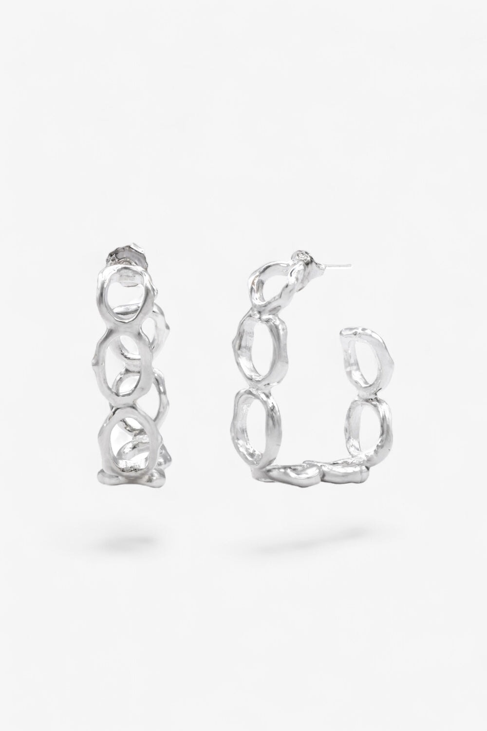Pulpo Hoops in Silver
