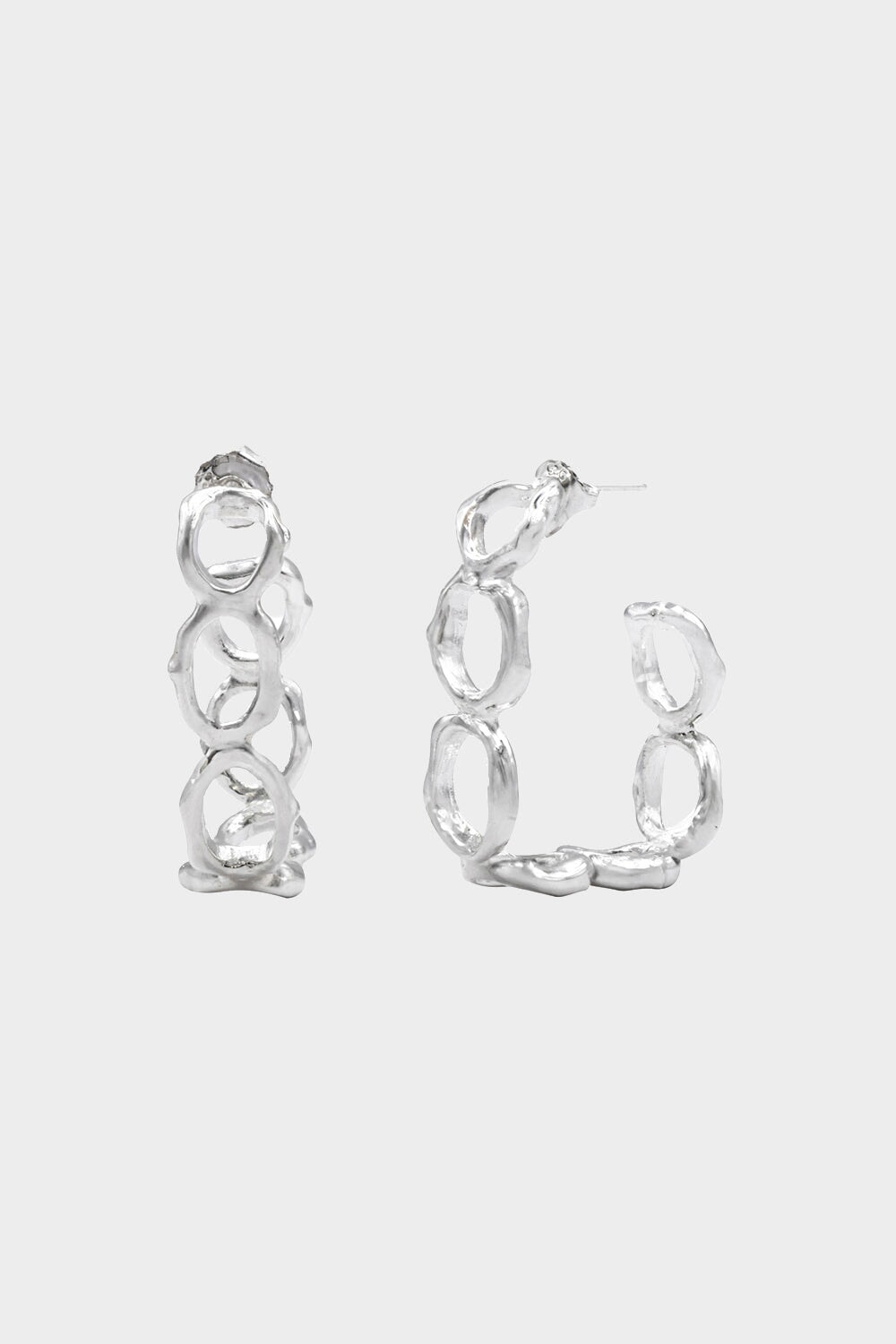 Pulpo Hoops in Silver