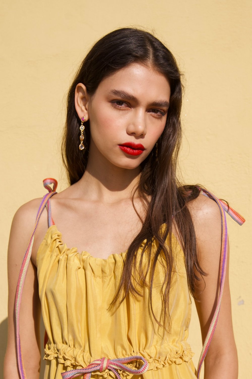 Rainbow Drop Earrings in Gold