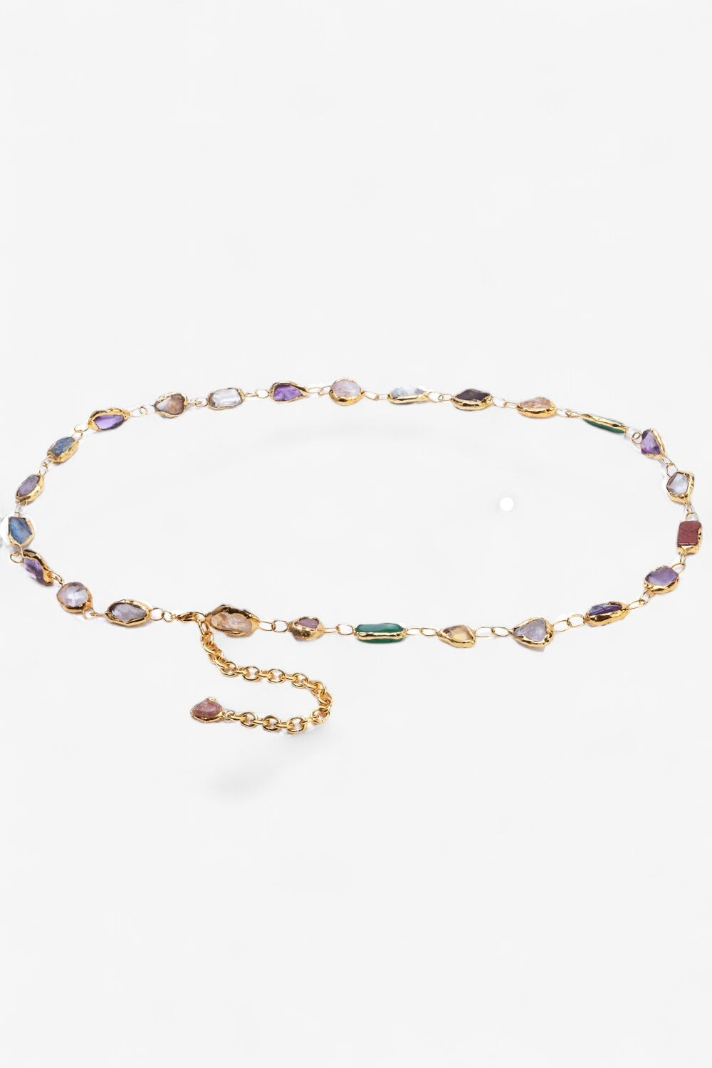 Rainbow Long Necklace & Body Chain in Gold