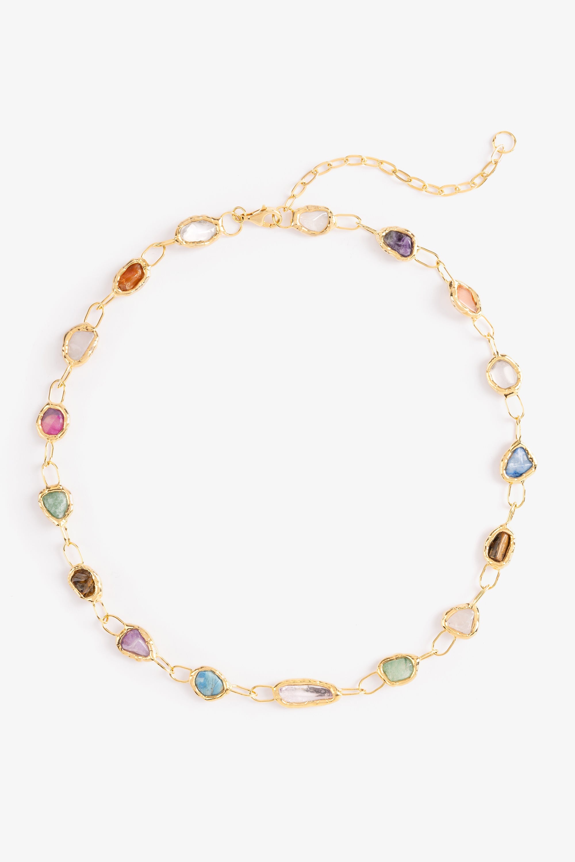 Rainbow Necklace in Gold