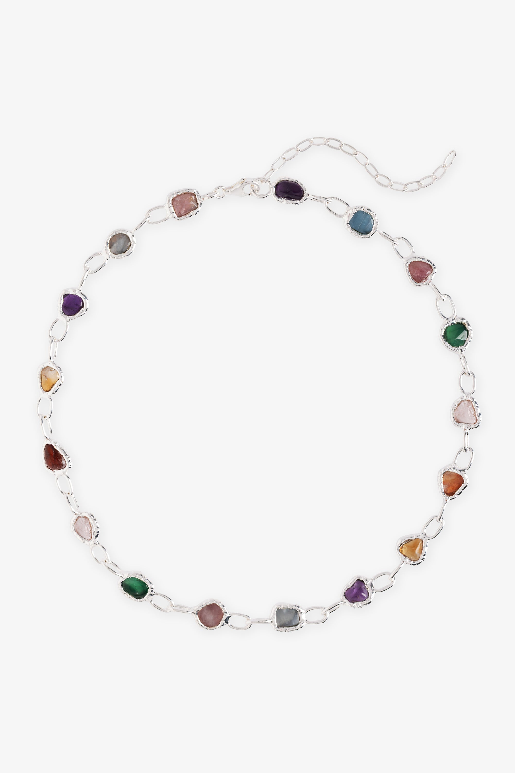 Rainbow Necklace in Silver