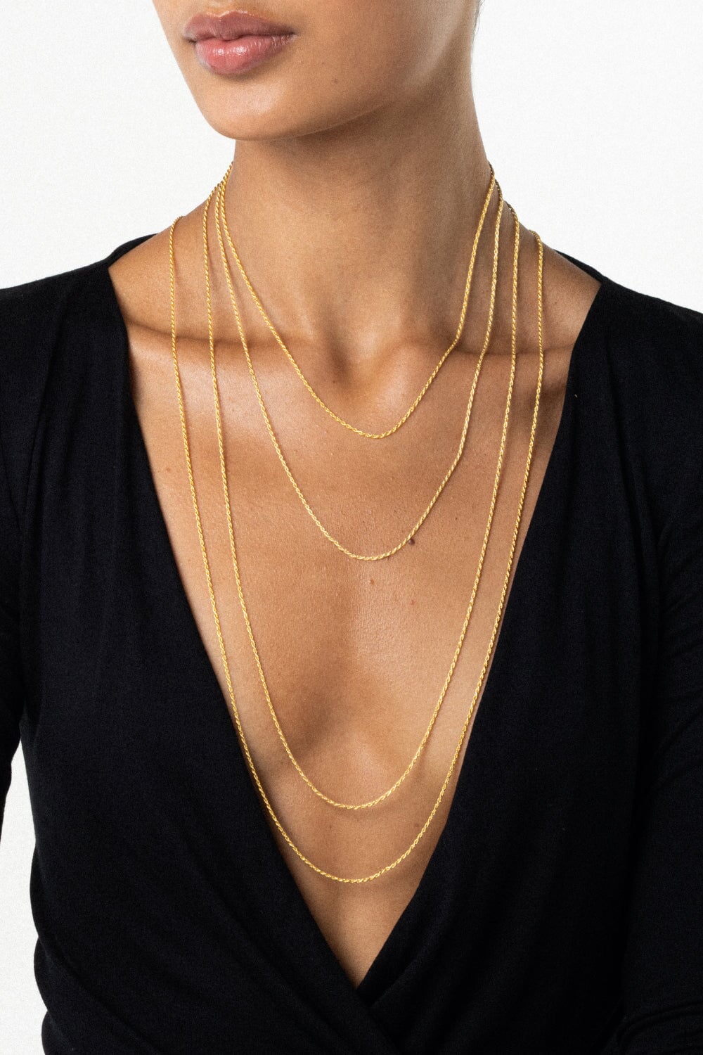 Rope Chain Necklace in Gold