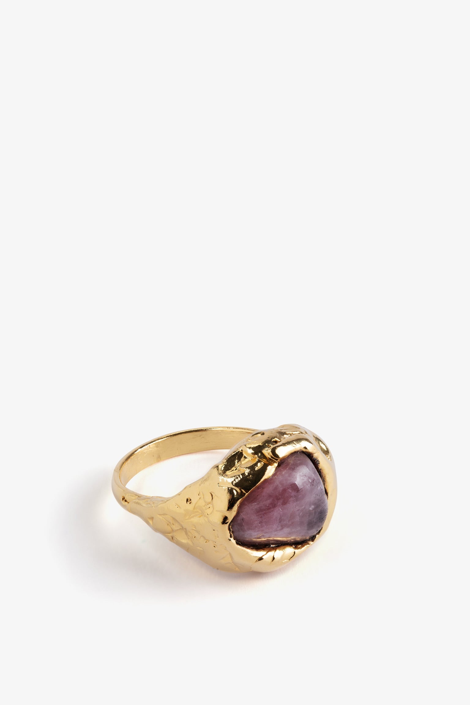 Rose Quartz Selena Ring in Gold