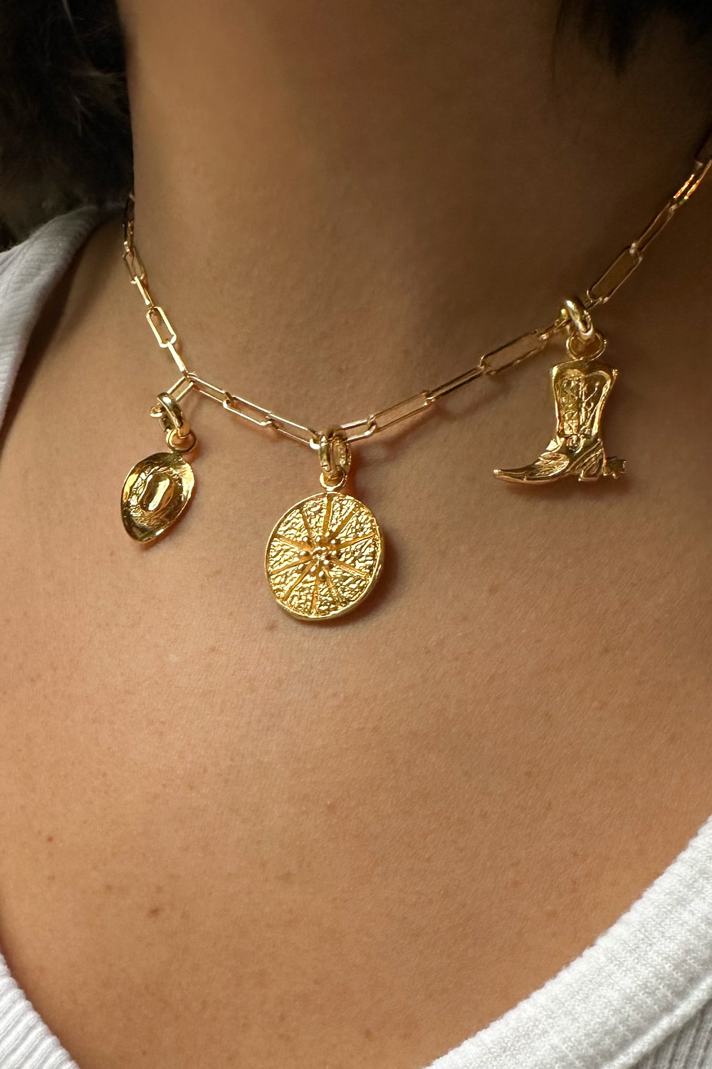 Gold Límon Charm Pendant - Tea & Tequila