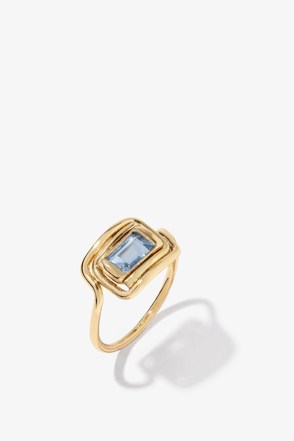 Spiral Ring Blue Topaz