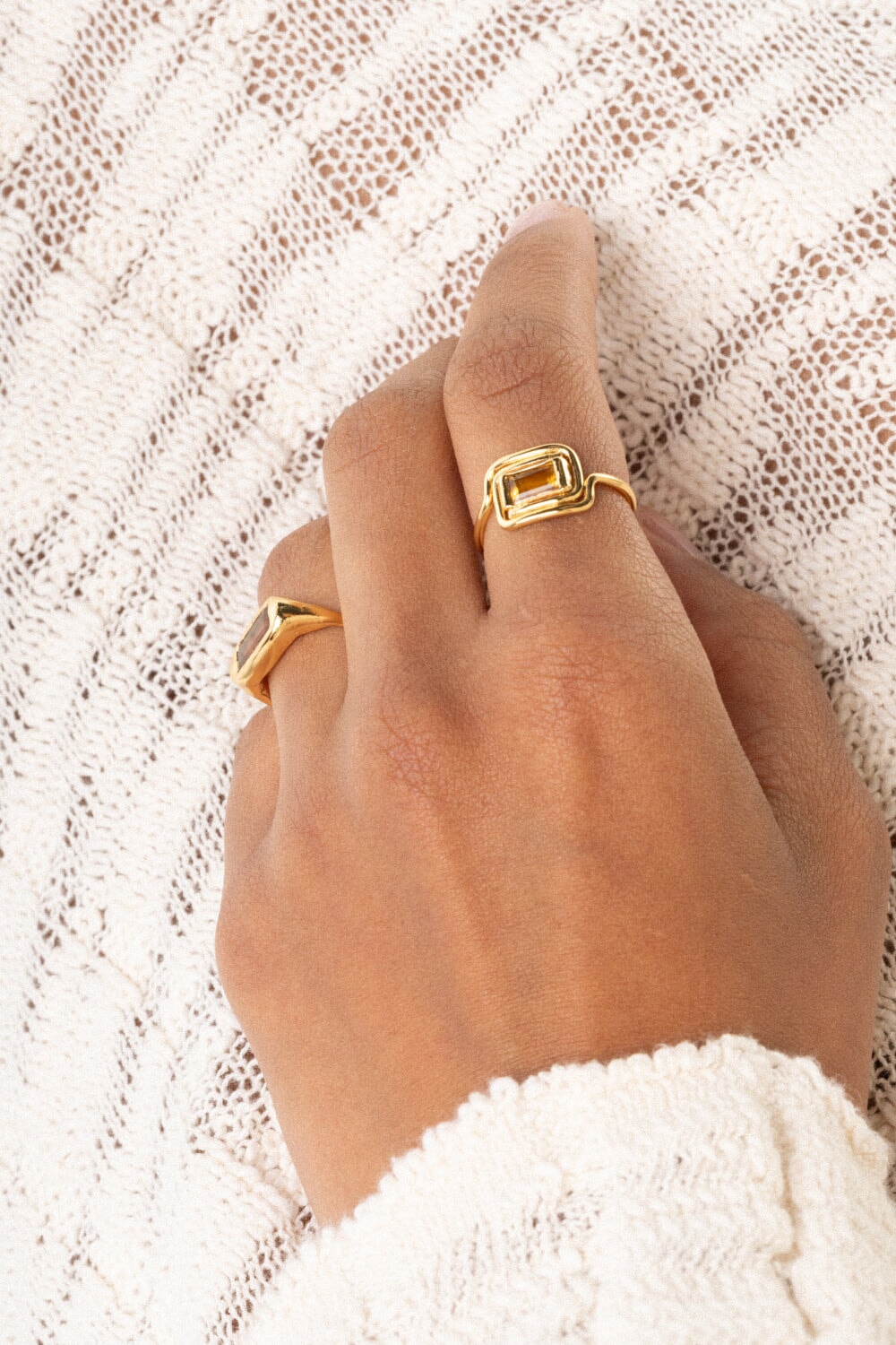 Spiral Ring Citrine