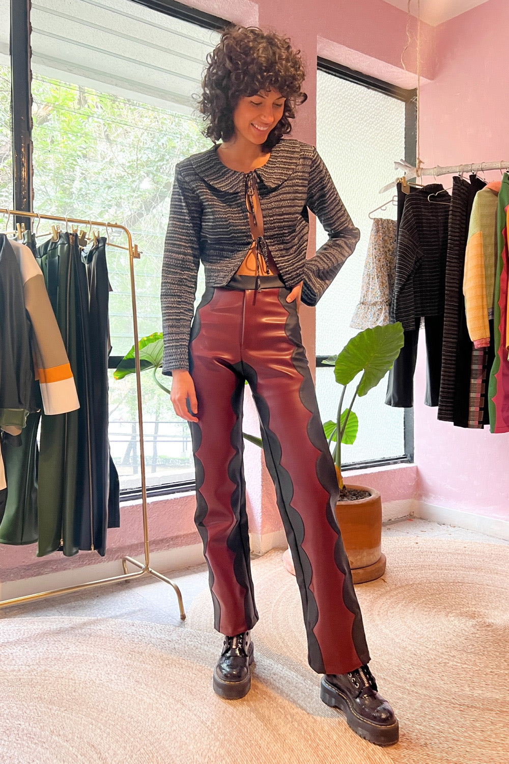 Vino Scallop Trousers In Cactus
