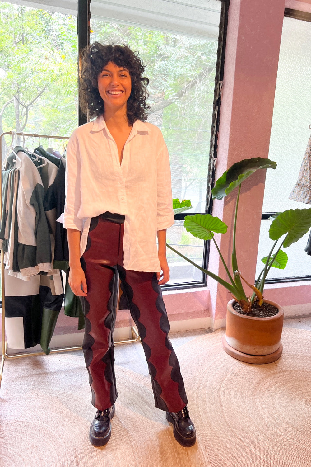 Vino Scallop Trousers In Cactus