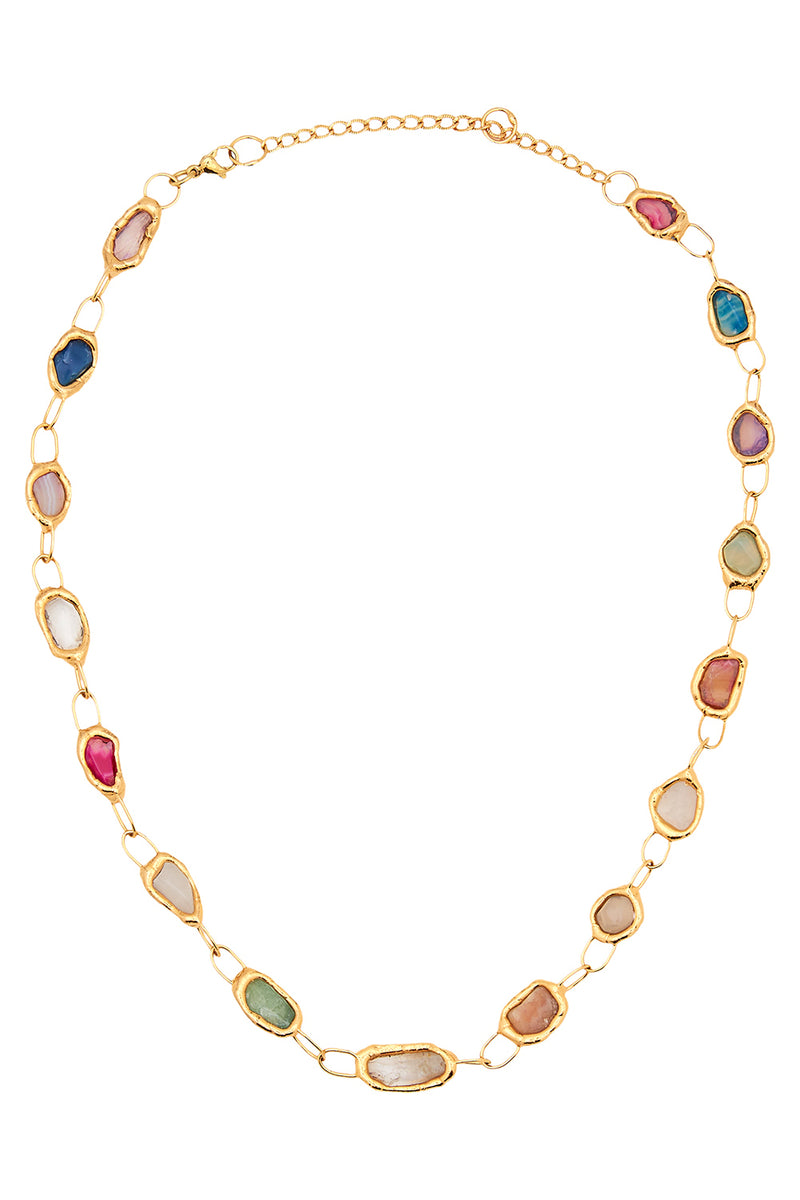 Gold Rainbow Link Chain Necklace - Tea & Tequila