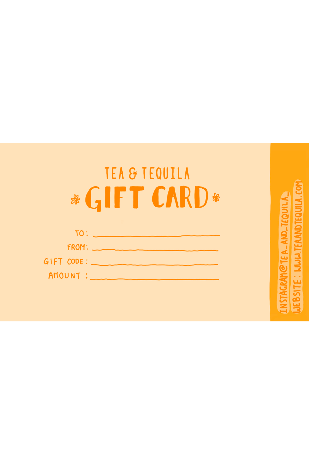 Tea & Tequila Physical Gift Card - Tea & Tequila
