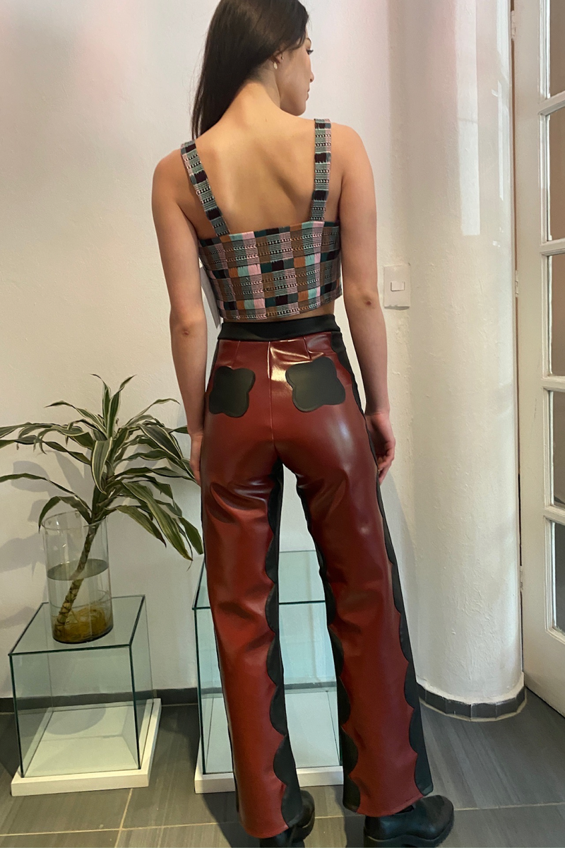 Vino Scallop Trousers In Cactus - Tea & Tequila