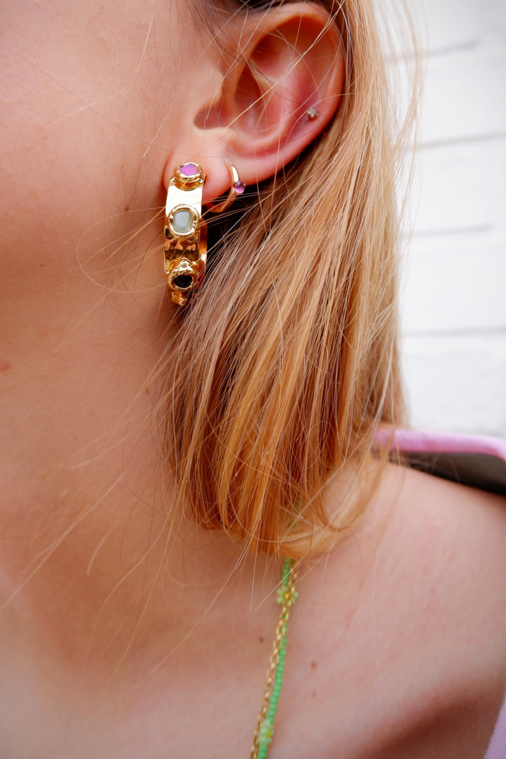 Gemstone Hoops