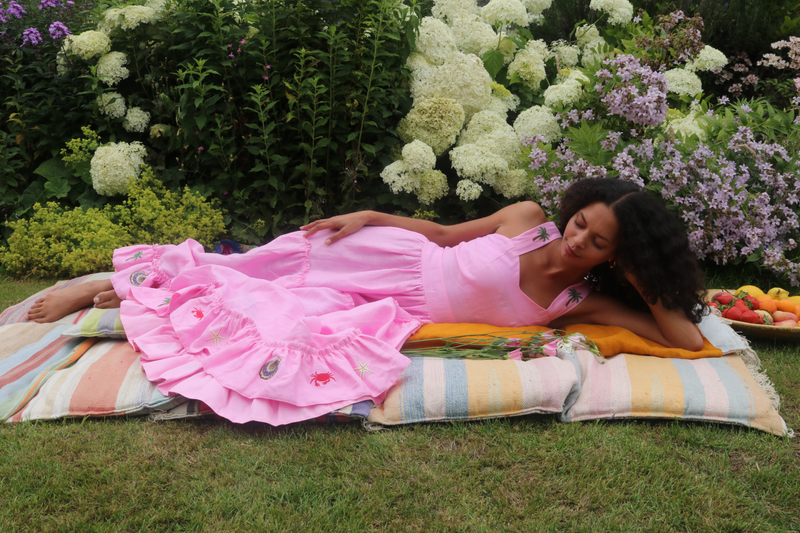 Salsa Dress in Rosita Linen - Tea & Tequila