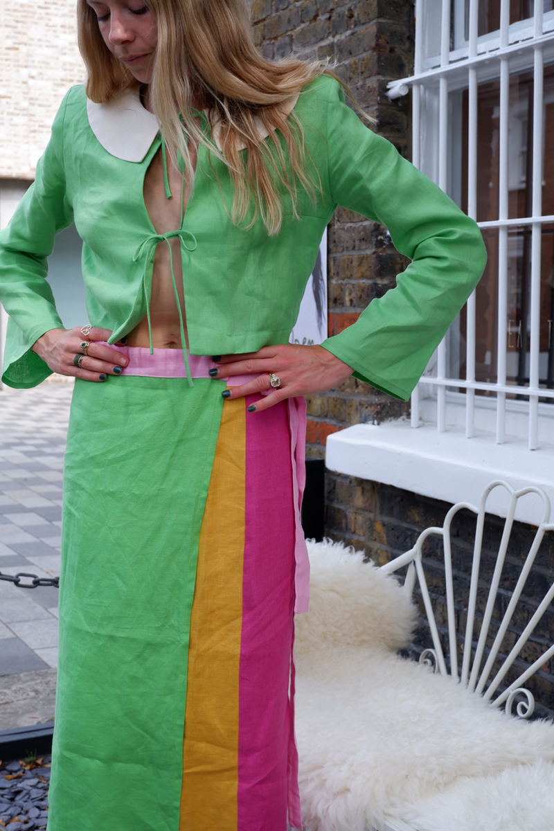 Solana Linen Wrap Skirt - Tea & Tequila