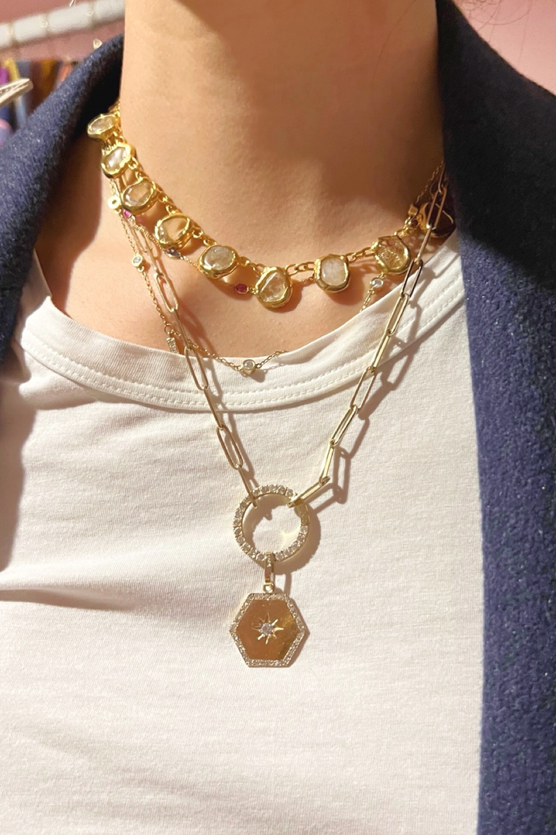 Citrine Chain Necklace - Tea & Tequila