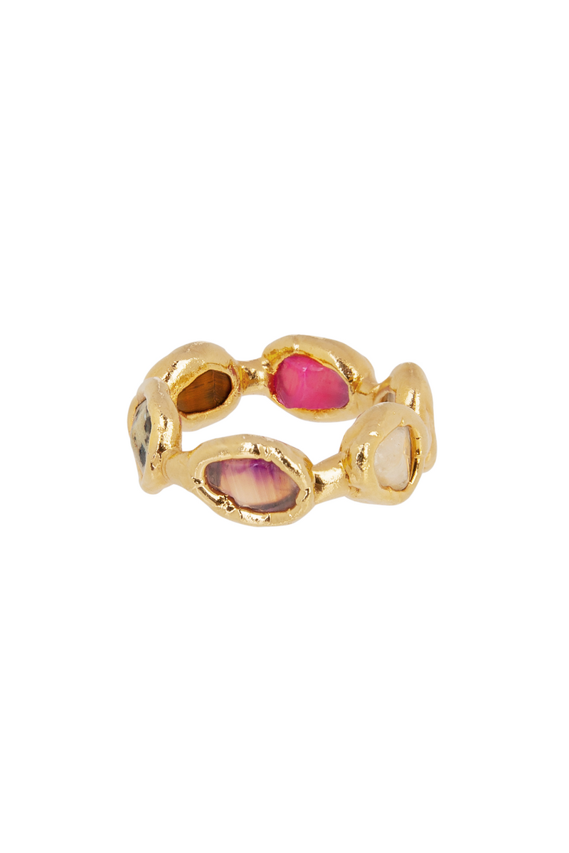 Rainbow Gemstone Ring - Tea & Tequila