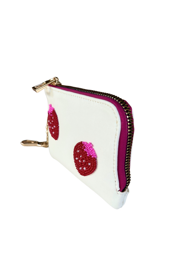 White Strawberry Purse in Cactus - Tea & Tequila