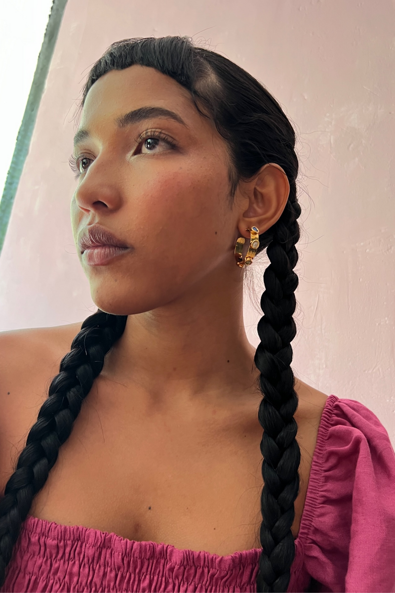 Gemstone Hoops - Tea & Tequila