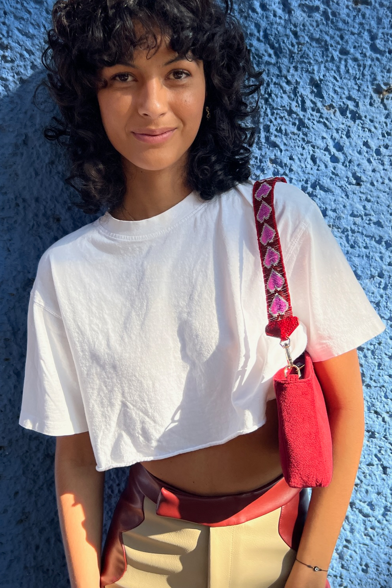 Red Heart Bag in Velvet - Tea & Tequila
