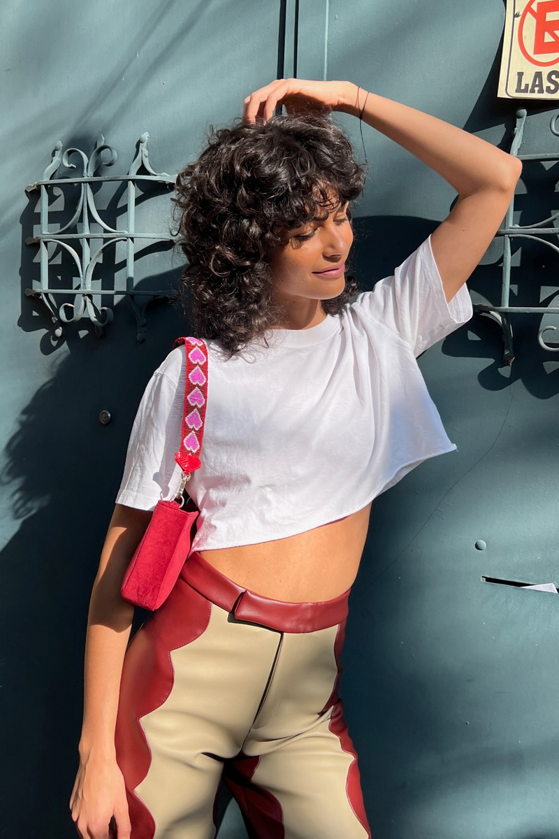 Red Heart Bag in Velvet - Tea & Tequila