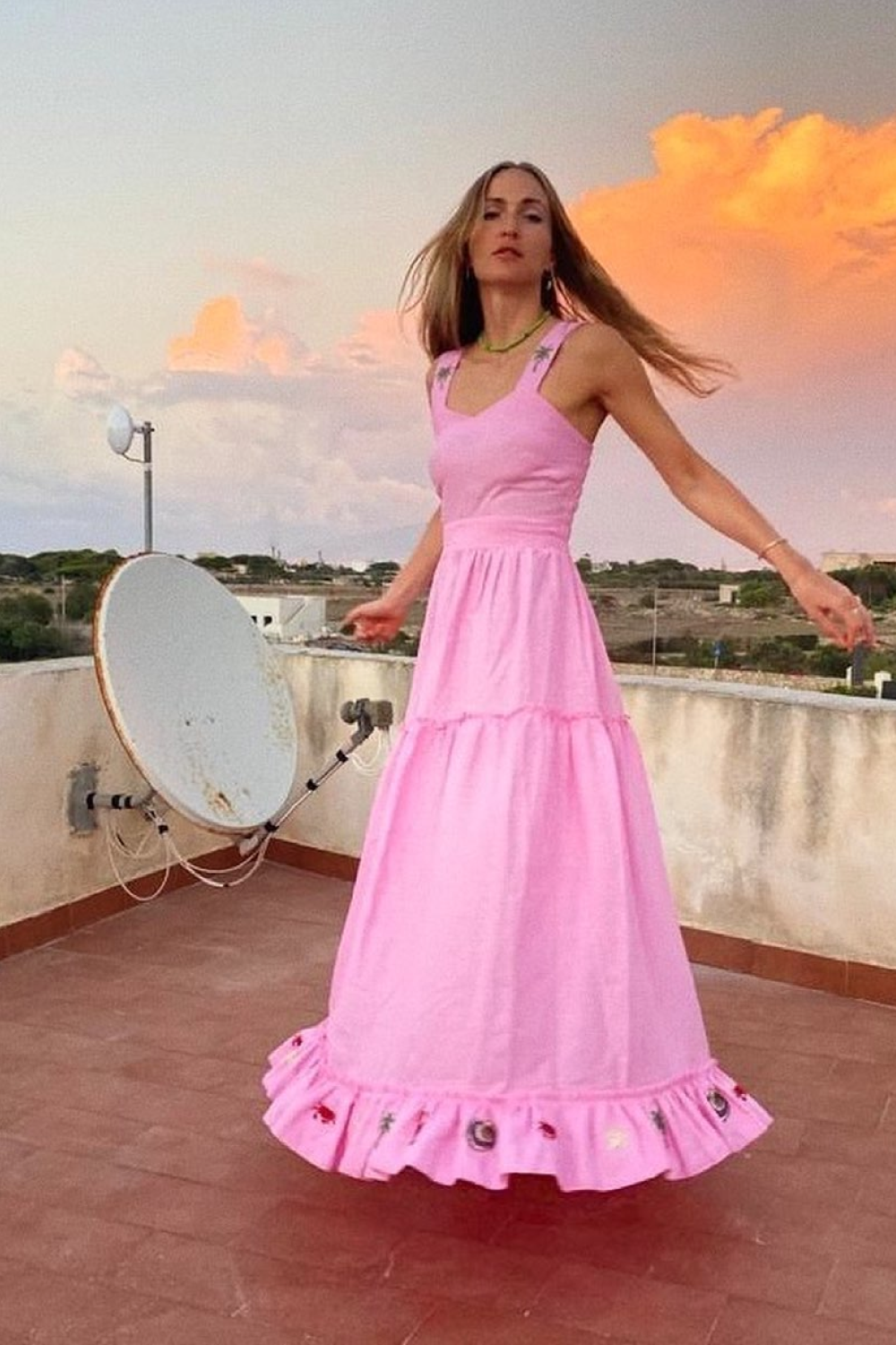 Salsa Dress in Rosita Linen - Tea & Tequila