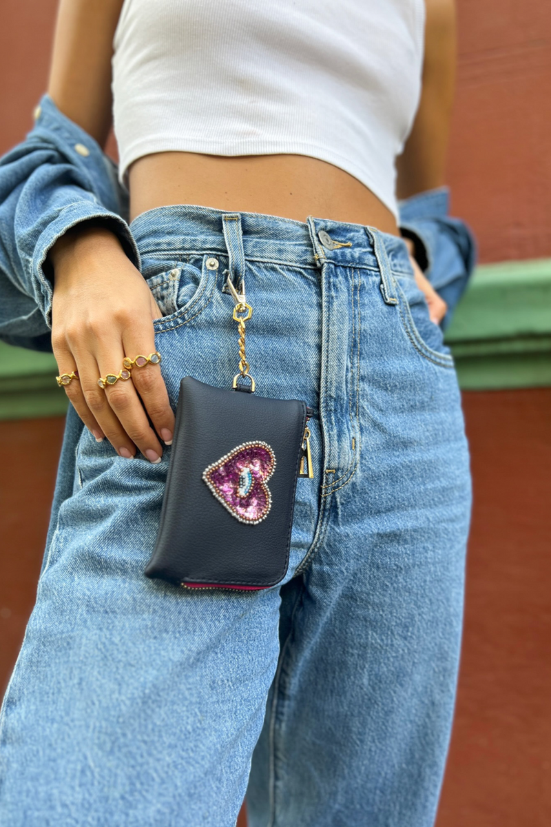 Marino Sacred Heart Purse in Cactus - Tea & Tequila