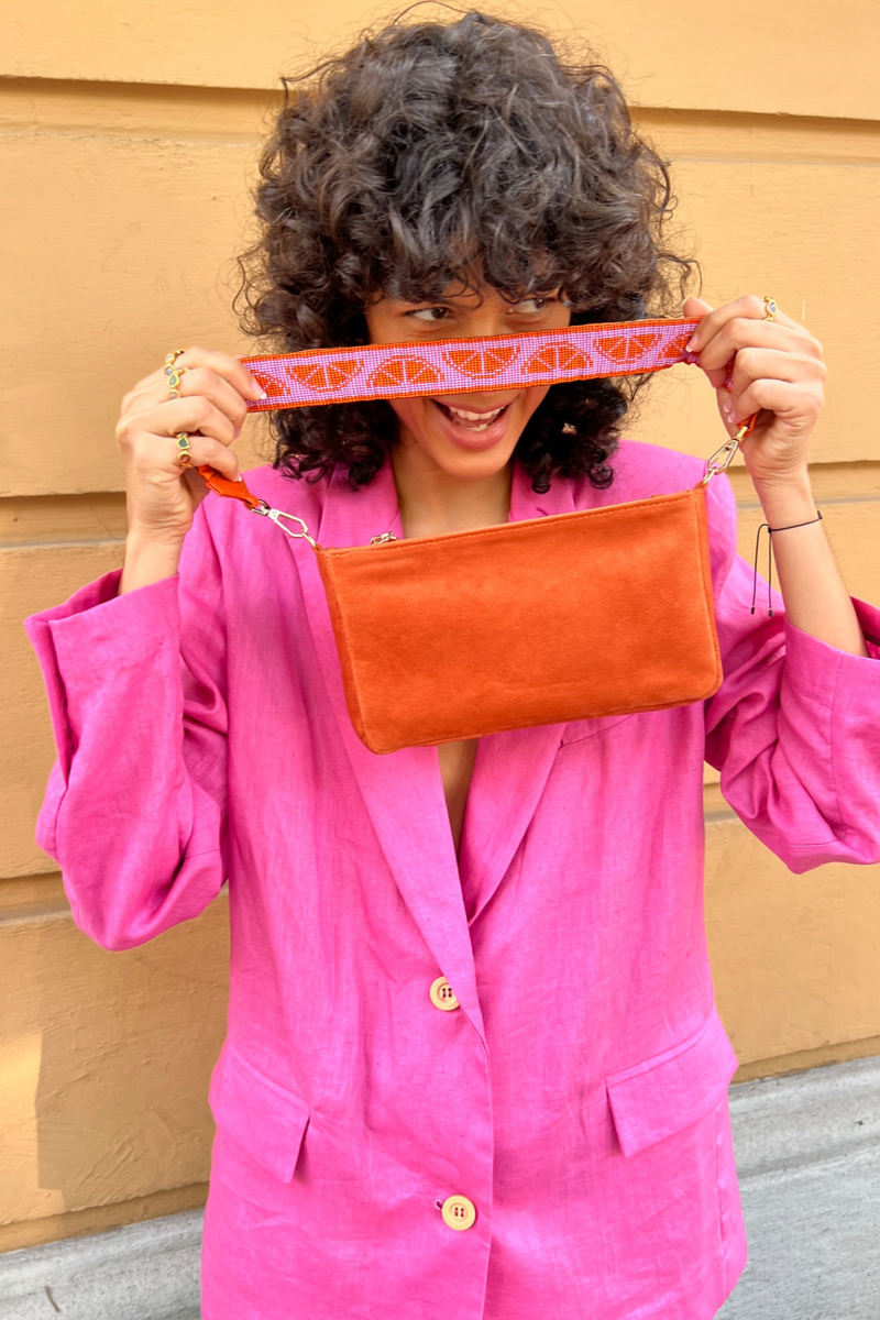 Naranja Bag in Velvet - Tea & Tequila