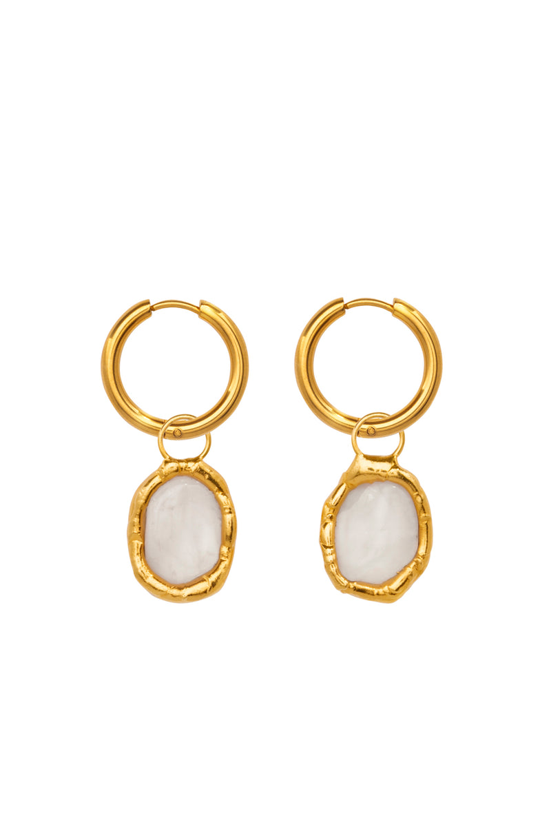 Quartz Hoops - Tea & Tequila