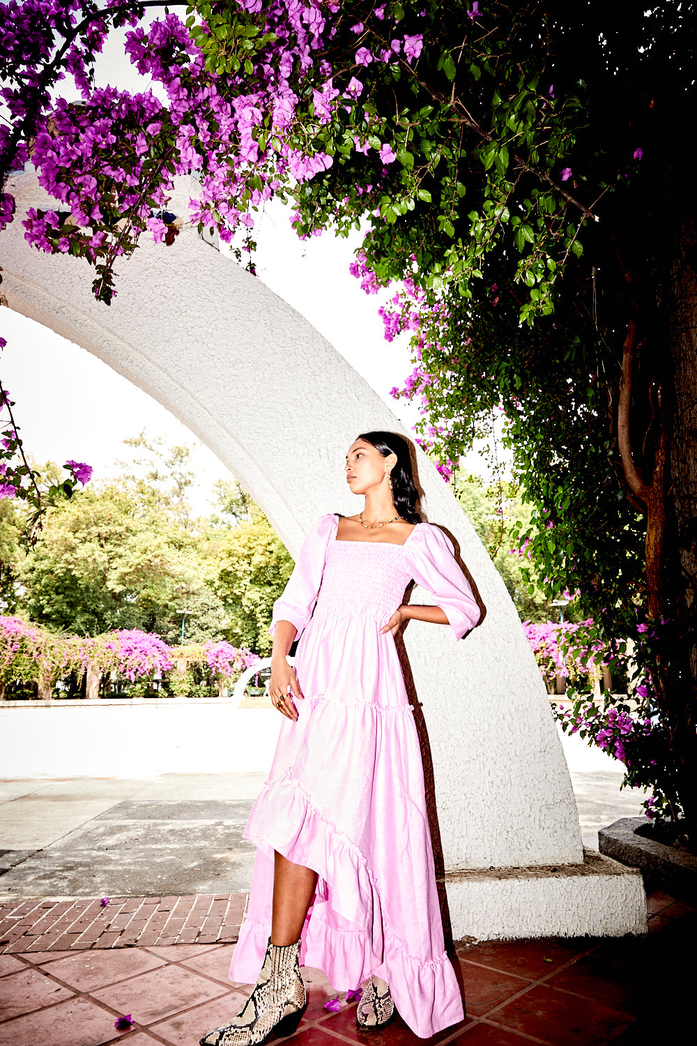 Frida Dress in Rosita Linen - Tea & Tequila
